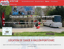 Tablet Screenshot of castor-canoe.com